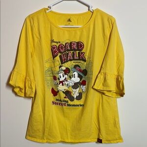 Disney Yellow Boardwalk Resort Tee